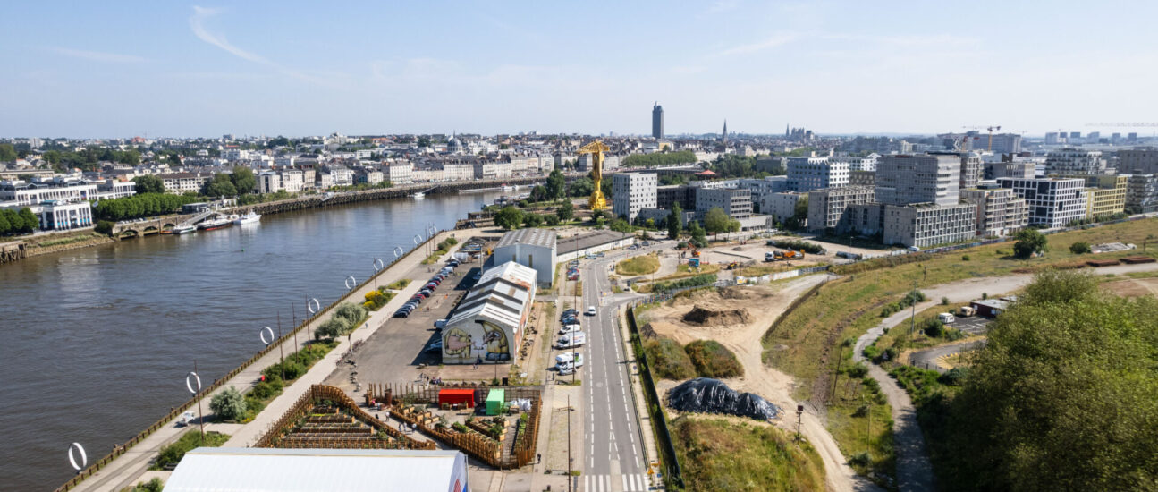 Appel à projets "L'échappée sensible", parcours bien-être sur l'île de Nantes © IRIS Pictures/Samoa